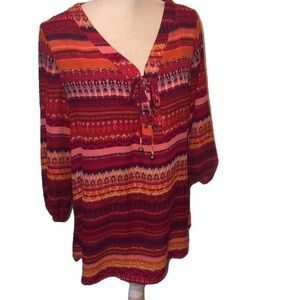 Kim Rogers red stripe tunic, medium